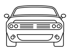 Car or automobile line art icon for apps or website vector