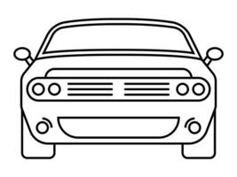 Car or automobile line art icon for apps or website vector