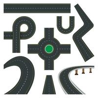 Road set illustration vector