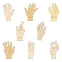 Hand set vector