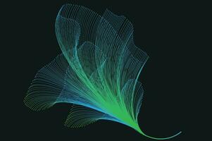 resumen línea Arte neón degradado vector diseño en el forma de un flor