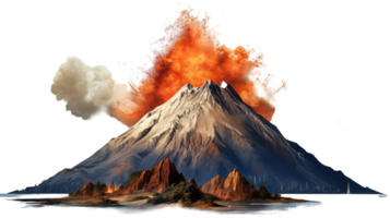 Volcano png with AI generated.