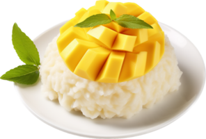 Mango Sticky Rice png with AI generated.