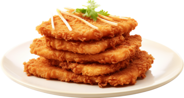 Tonkatsu png with AI generated.