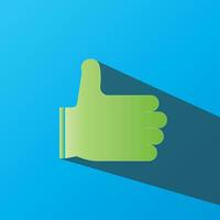 thumbs up icon in vector shape