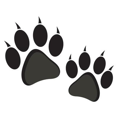 cat or dog paw print icon
