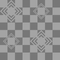 Checkered pattern in monochrome color. Seamless gray background, thick and thin lines, diamond shape. Texture design for fabric, tile, cover, poster, textile, flyer, banner, wall. Vector illustration.