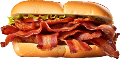 Bacon sandwich png with AI generated.