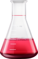 Laboratory flask png with AI generated.