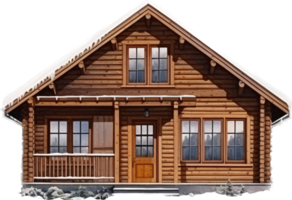 Cabin png with AI generated.