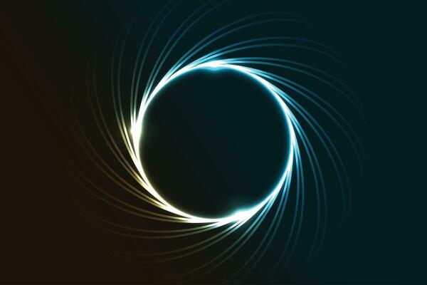 circular neon wallpaper, neon background, circular neon with lighting background