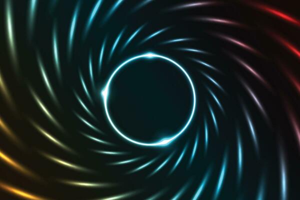 circular neon wallpaper, neon background, circular neon with lighting background