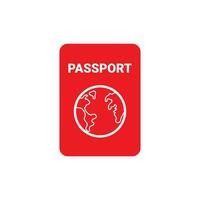 simple red passport vector design.