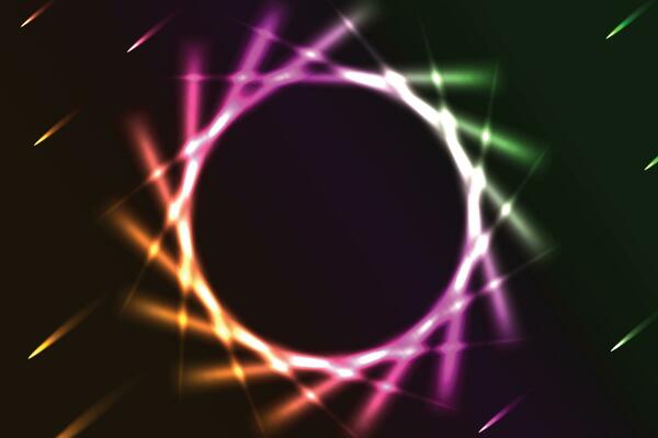 circular neon wallpaper, neon background, circular neon with lighting background