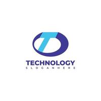 Technology logo, t letter, tech, it company, corporate identity. vector