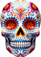 Sugar skull png with AI generated.