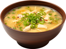 Miso soup png with AI generated.