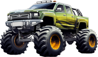 Monster truck png with AI generated.
