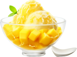 Mango rasiert Eis png mit ai generiert.