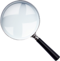 Magnifying glass png with AI generated.