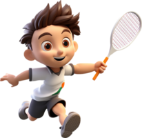 Badminton player png with AI generated.