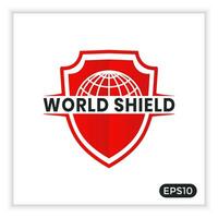 world shield icon or logo vector