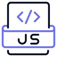 javascript desarrollo icono vector