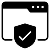 web seguridad icono vector