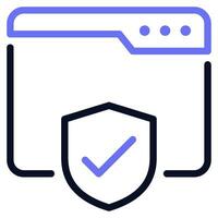 web seguridad icono vector