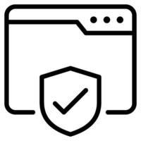 web seguridad icono vector