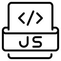 javascript desarrollo icono vector