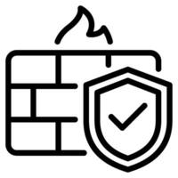 Firewall Protection Icon illustration vector