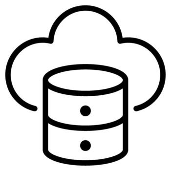 Cloud Database Icon vector