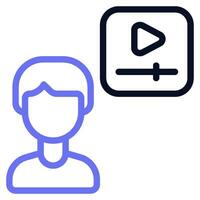 Virtual Training Icon vector