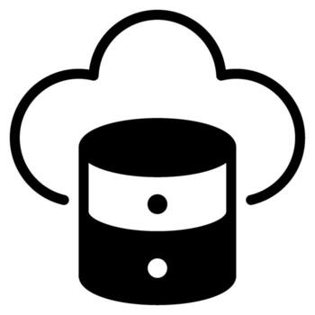 Cloud Database Icon vector