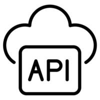 Cloud API Icon vector