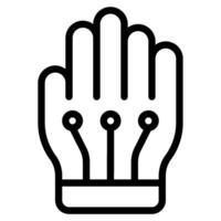 Virtual Reality Gloves Icon vector