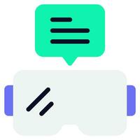 Virtual Reality Chat Icon vector