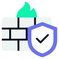 Firewall Protection Icon illustration vector