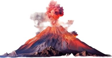 Volcano png with AI generated.