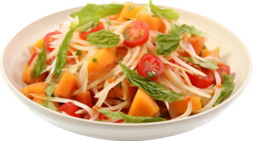 verde papaya ensalada png con ai generado.