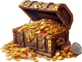 Treasure png with AI generated.