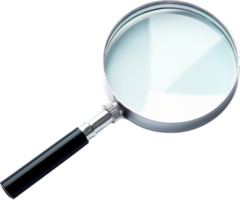 Magnifying glass png with AI generated.