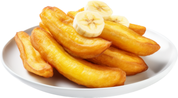 Fried Banana png with AI generated.