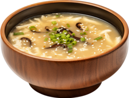 Miso soup png with AI generated.
