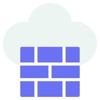 Cloud Firewall Icon vector