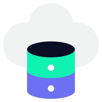 Cloud Database Icon vector