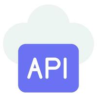 Cloud API Icon vector