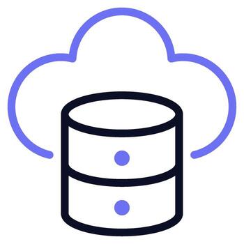 Cloud Database Icon vector