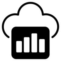 Cloud Analytic Icon vector